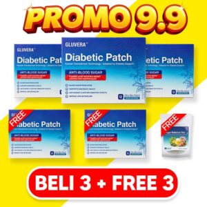 PROMO MERDEKA 8.8 SEMBUH ( 3 + FREE 2 KOTAK GLUVERA + FREE 1 TEH )